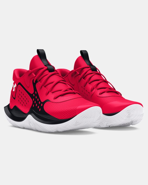 Grade School UA Jet '23 Basketball Shoes in Red image number 3